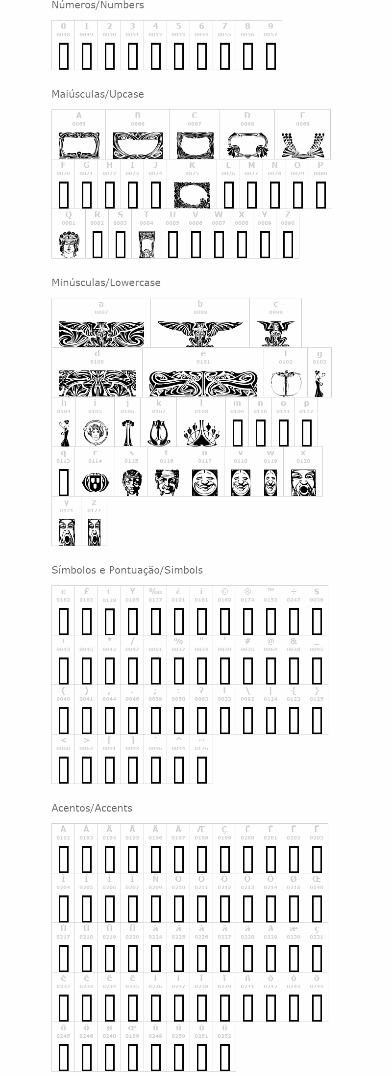 Art Noveau Headers