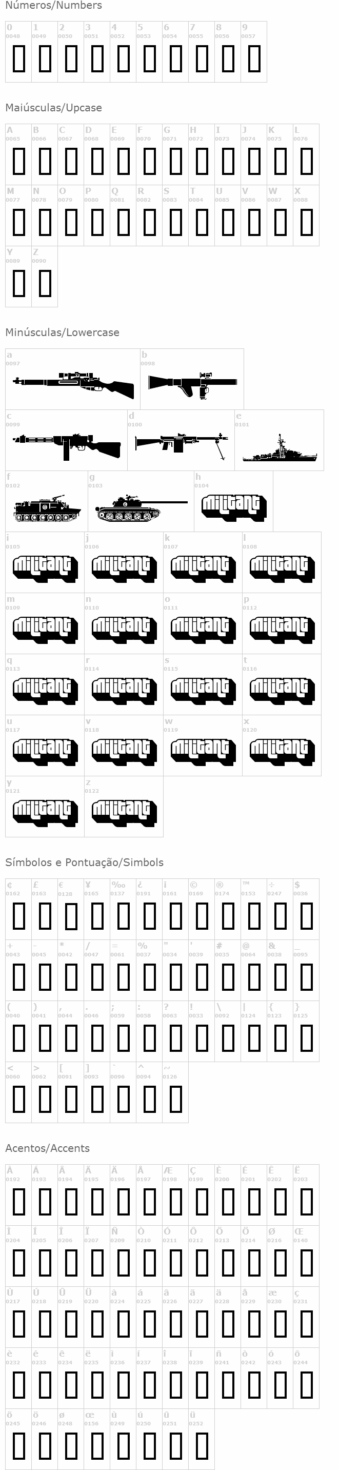 Military Dingbats